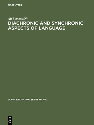 cover image of Diachronic and Synchronic Aspects of Language